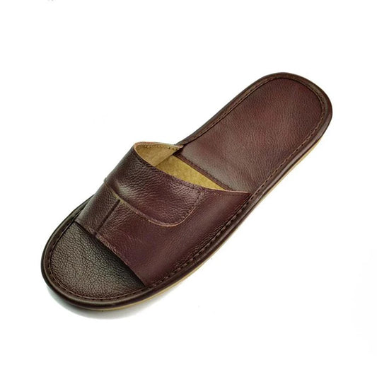 New Leather Slippers Men 2024